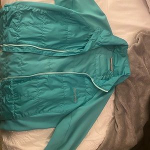 Columbia teal rain jacket